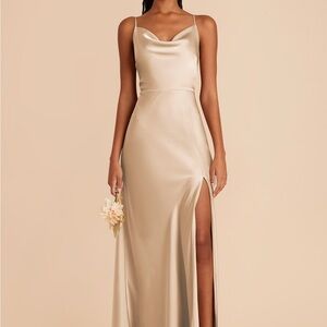 Birdy Grey Satin Wedding Dress in Champagne